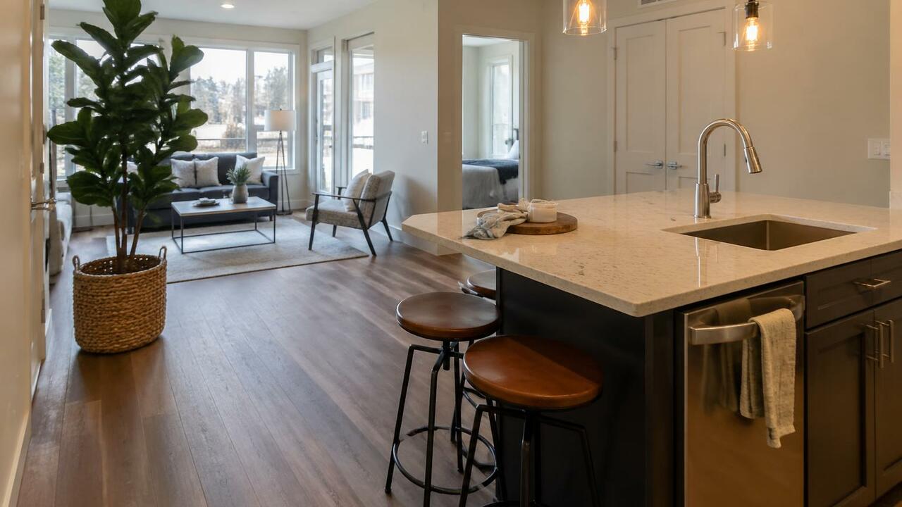 Жители многоквартирного дома на улице в Набереж...