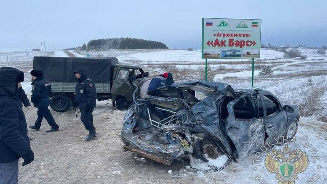 В результате ДТП в Татарстане погибли 4 человека